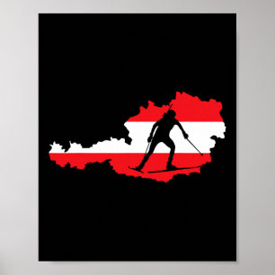 Cool Biathlon Fans Austria Skiing Poster