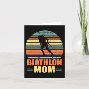Cool Biathlon Mum Funny Biathlete Shooting Skiing Card