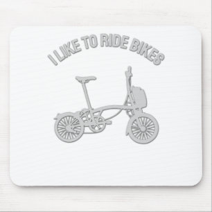 Cool bicycle Design - I Like to Ride Bikes Mouse Mat