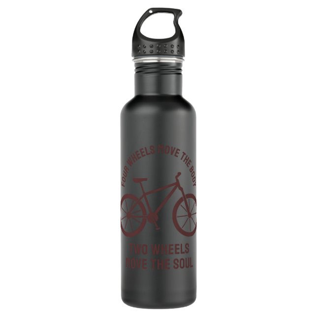 Cool bicycle Design - Tow Wheels Move The Soul 710 Ml Water Bottle (Front)