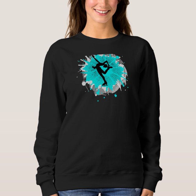 Cool Biellman Spin Ice Skaters Skating Skate Figur Sweatshirt (Front)