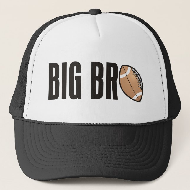 Cool Big Bro Shirt - Football Theme Trucker Hat (Front)