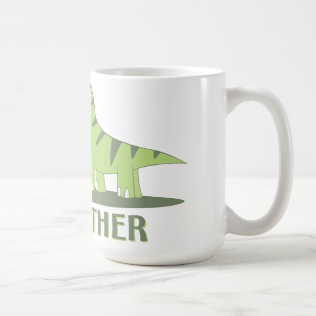 Cool Big Brother Shirt - Dinosaur Theme Coffee Mug (Right)