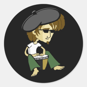 Cool Big Daddy-O Beatniks Classic Round Sticker