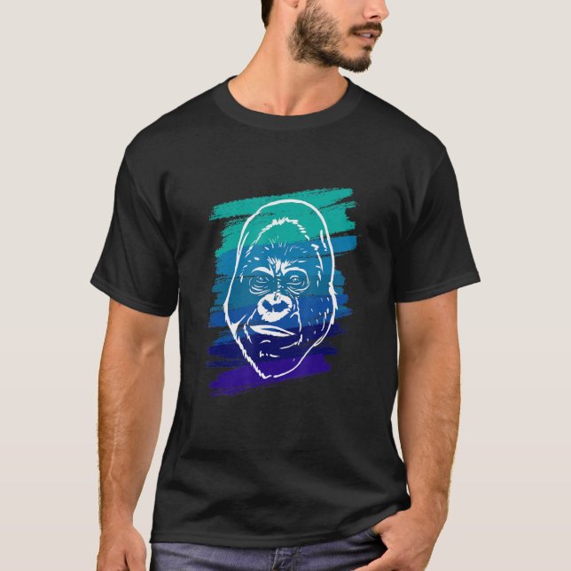 Cool Big Monkey Face T-Shirt (Front)