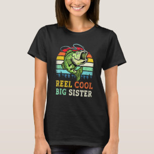 Cool Big Sisters Bass Fishing Bass Fish Older Big  T-Shirt