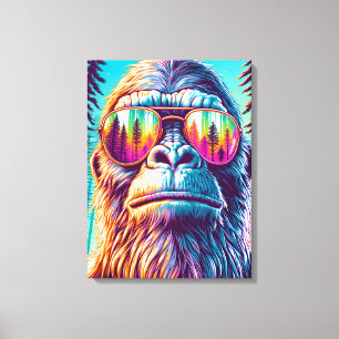 Cool Bigfoot in Hip Sunglasses Canvas Print