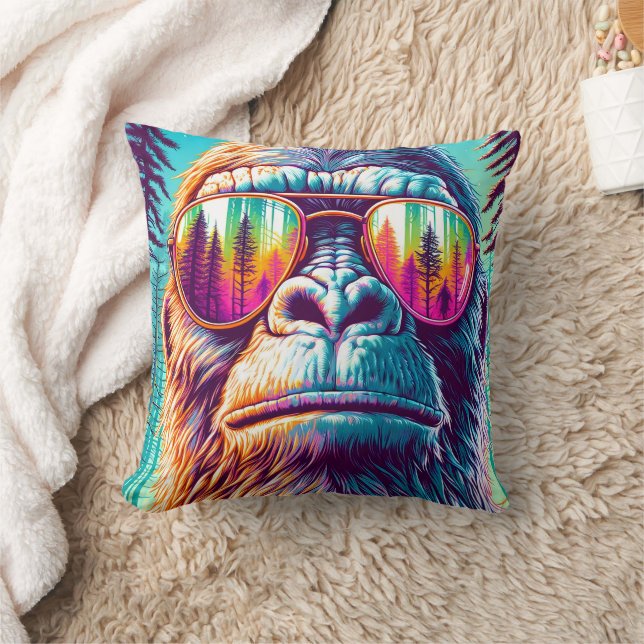 Cool Bigfoot in Hip Sunglasses Cushion (Blanket)