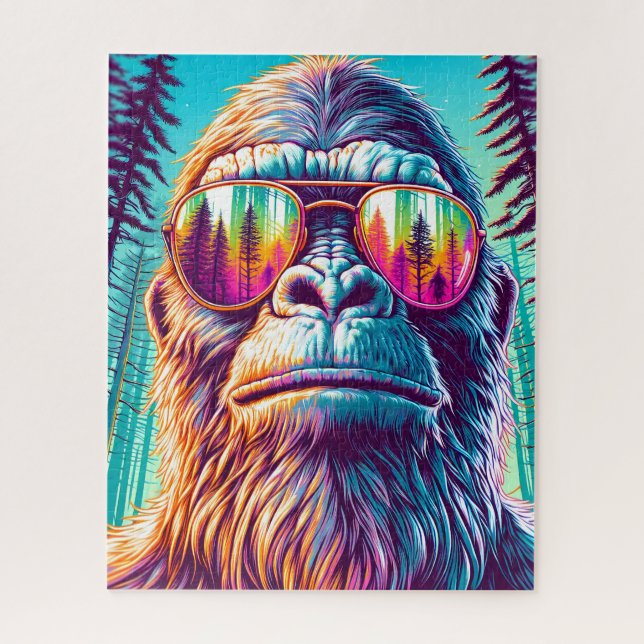 Cool Bigfoot in Hip Sunglasses Jigsaw Puzzle (Vertical)