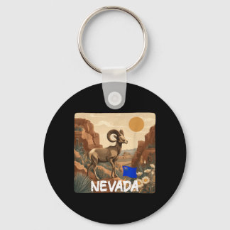 Cool Bighorn Sheep in Nevada Colours Costume Key Ring
