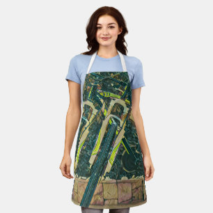 Cool bike artwork apron