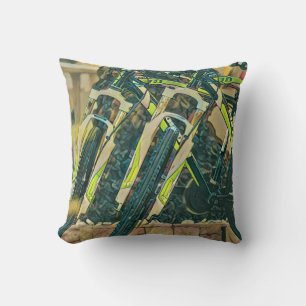 Cool bike artwork cushion
