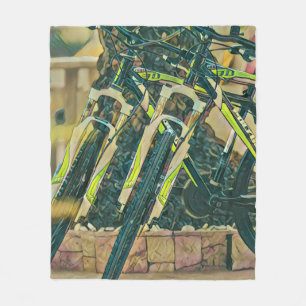 Cool bike artwork fleece blanket