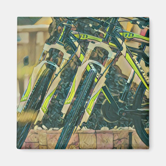 Cool bike artwork magnet (Front)