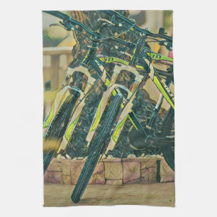 Cool bike artwork tea towel