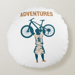 Cool Biker - Adventures Round Cushion