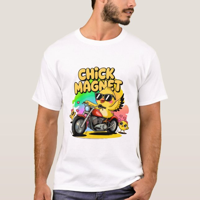 Cool Biker Chick Magnet Easter Shirt (Front)