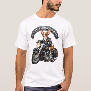 Cool Biker Chihuahua Dog Riding Motorcycle T-Shirt