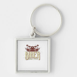 Cool Biker Design - Original Typeface Key Ring