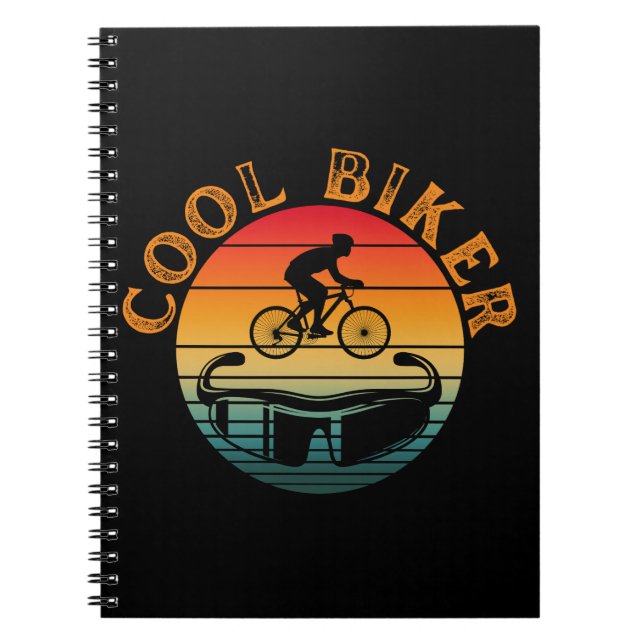 Cool Biker Sunset Sunglasses Notebook (Front)