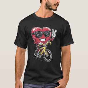 Cool Biking Heart Cyclist Love Cycling Bike Boys T-Shirt