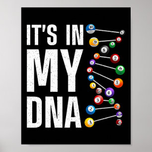 Cool Billiards Art For Men Women Pool Player Billi Poster