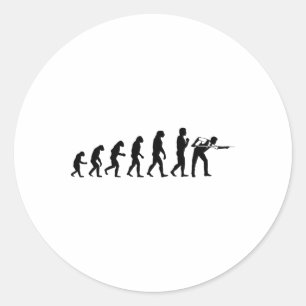 Cool Billiards Evolution Funny Cue Ll Stick Player Classic Round Sticker