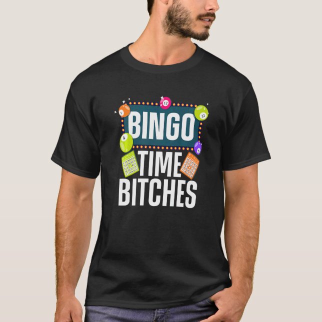 Cool Bingo For Men Women Bingo Player Card Game T-Shirt (Front)