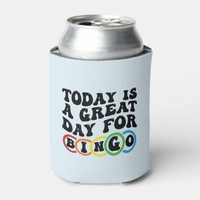 Cool Bingo lovers word art  Can Cooler (Can Front)