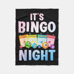 Cool Bingo Night Art For Men Women Bingo Lover Bin Fleece Blanket