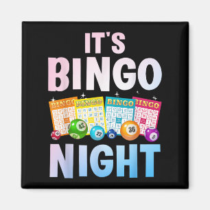 Cool Bingo Night Art For Men Women Bingo Lover Bin Magnet