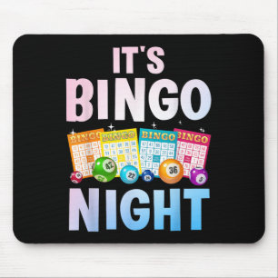 Cool Bingo Night Art For Men Women Bingo Lover Bin Mouse Mat