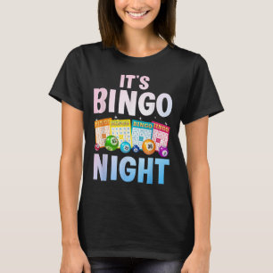 Cool Bingo Night Art For Men Women Bingo Lover Bin T-Shirt