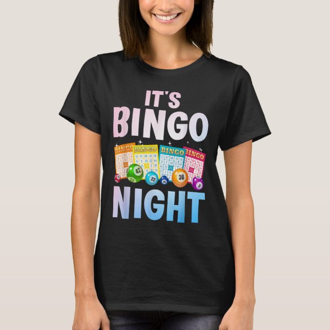 Cool Bingo Night Art For Men Women Bingo Lover Bin T-Shirt (Front)