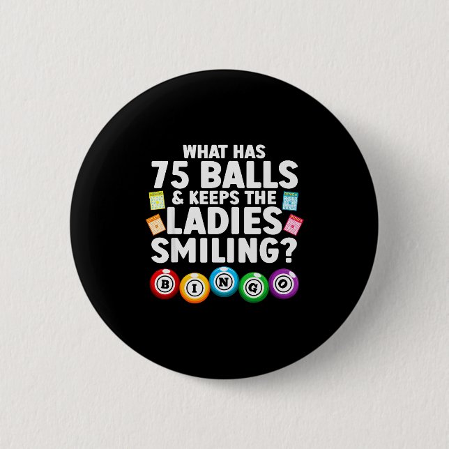 Cool Bingo Novelty For Men Women Bingo Lover Bingo 6 Cm Round Badge (Front)