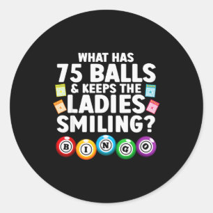 Cool Bingo Novelty For Men Women Bingo Lover Bingo Classic Round Sticker