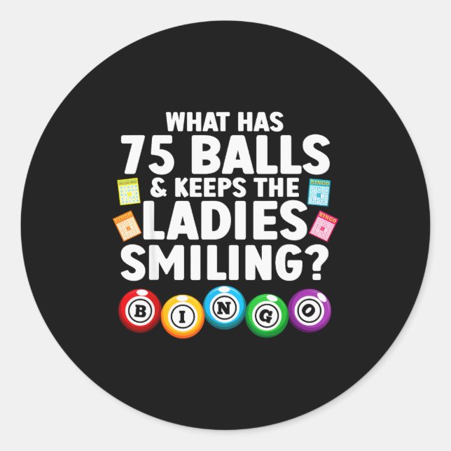 Cool Bingo Novelty For Men Women Bingo Lover Bingo Classic Round Sticker (Front)