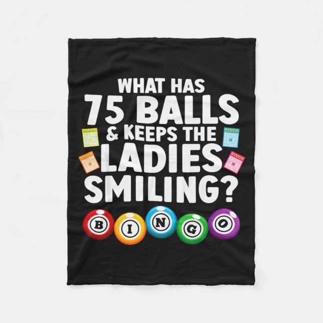 Cool Bingo Novelty For Men Women Bingo Lover Bingo Fleece Blanket (Front)