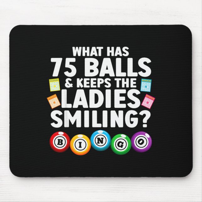 Cool Bingo Novelty For Men Women Bingo Lover Bingo Mouse Mat (Front)