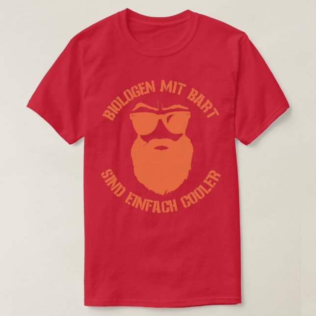 Cool biologist with a full beard T-Shirt (Design Front)