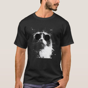 Cool Birman Cat with Sunglasses White Splash Art C T-Shirt