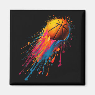 Cool Birthday Colourful Tie Dye Colour Paint Splas Magnet