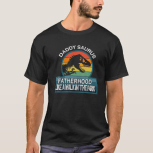 Cool Birthday Gift For Dad Dino Daddy Saurus Fathe T-Shirt