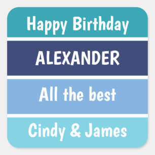 Cool Birthday Wishes Square Sticker