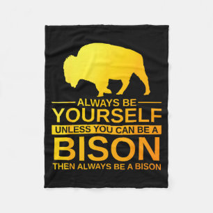 Cool Bison Design For Men Women Buffalo Animal Lov Fleece Blanket