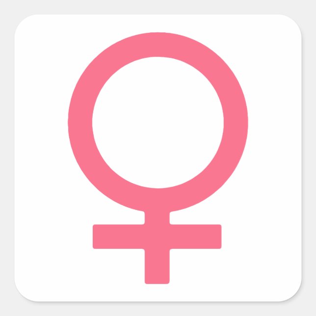 Cool Bittersweet Venus Symbol Square Sticker (Front)