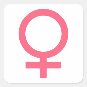 Cool Bittersweet Venus Symbol Square Sticker