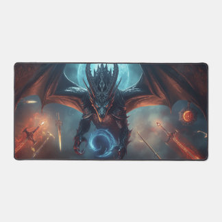 Cool black and blue futuristic gaming background  desk mat