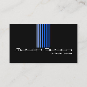 Cool Black and Blue Modern - Business Card