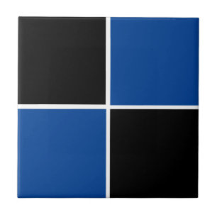Cool black and blue square pattern square paper co tile